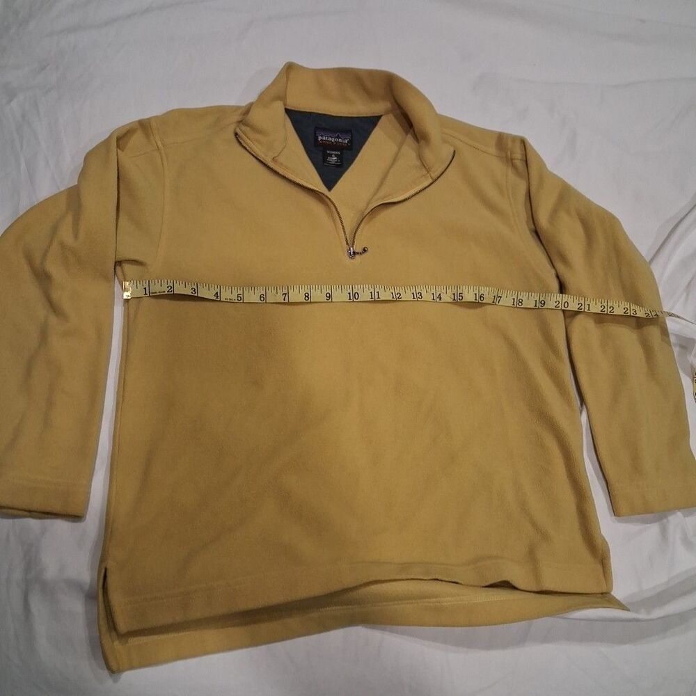 Patagonia Womens Yellow 1/4 Zip Fleece - Picture 2 of 9